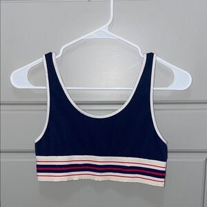 TNA Navy and Red Striped Bandeau